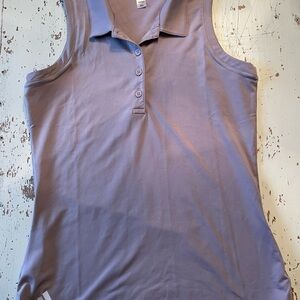 Women's Sleeveless Polo Top - Purple